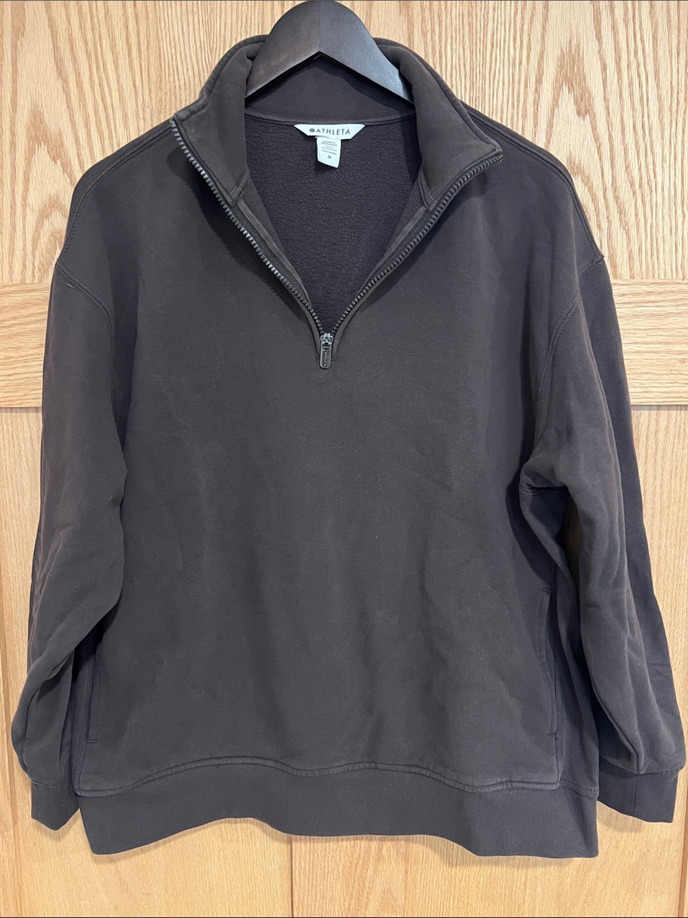 Athleta  women’s Black Half-Zip Fleece Pullover